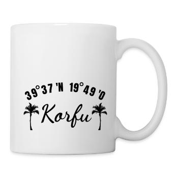 Korfu Griechenland Urlaub Sonne Geschenk - Tasse - Weiß - Rechts
