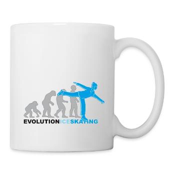 Evolution patinage sur glace, patinage sur glace, patinage sur glace - Mug blanc - blanc - Droite