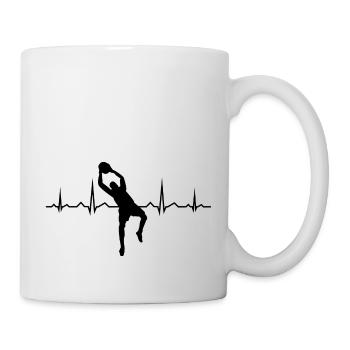 Football Goalkeeper Heartbeat Footballer Football matches - Mug - white - Right