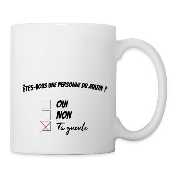 Pas du matin - Mug blanc - blanc - Droite