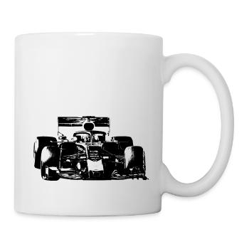Voiture de course - Mug blanc - blanc - Droite