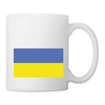 Drapeau Ukraine - je soutiens l'ukraine - Mug blanc - blanc - Droite