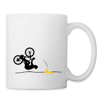 Radfahrer, Bananenschale, Radsport Rennrad Fahrrad - Tasse - Weiß - Rechts