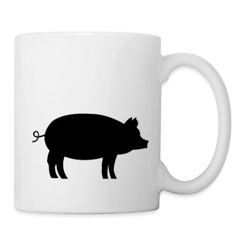 Schwein Pig - Tasse - Weiß - Rechts