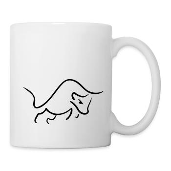 Bulle Line Art - Wall Street Minimalist - Mug - white - Right