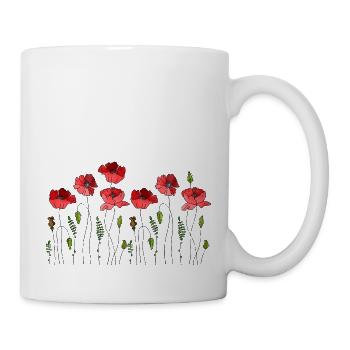 Blumen - Tasse - Weiß - Rechts