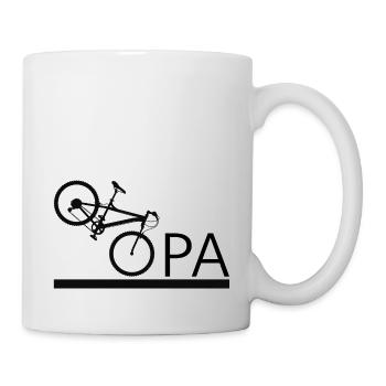 Opa Fahrrad Mountainbike Radeln bester Opa - Tasse - Weiß - Rechts