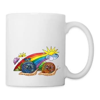 Schnecken - Tasse - Weiß - Rechts