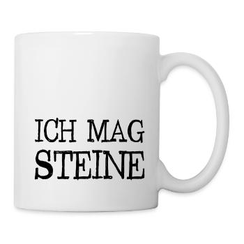 Ich mag Steine - Stein - Geologie - Geologe - Tasse - Weiß - Rechts