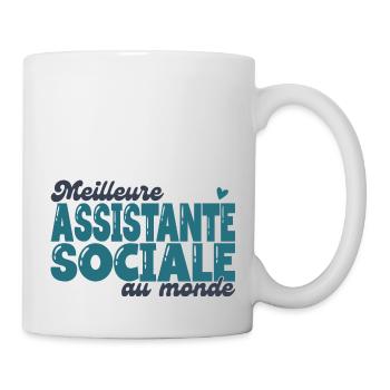 la meilleure assistante sociale au monde - Mug blanc - blanc - Droite
