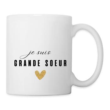 je suis grande sœur - Mug blanc - blanc - Droite
