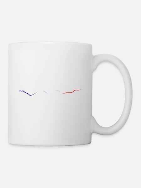 bleu blanc rouge - Mug blanc - blanc