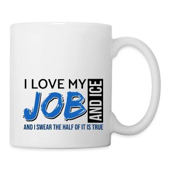 j’adore mon travail crème glacée travail tige collègues couleur sur - Mug blanc - blanc - Droite
