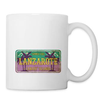 Lanzarote Sommer Sonne Strand Meer Palmen Urlaub - Tasse - Weiß - Rechts