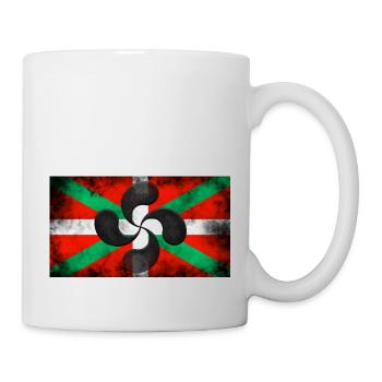 VINTAGE IKURRIÑA FLAGGE MIT LAUBURU - Tasse - Weiß - Rechts