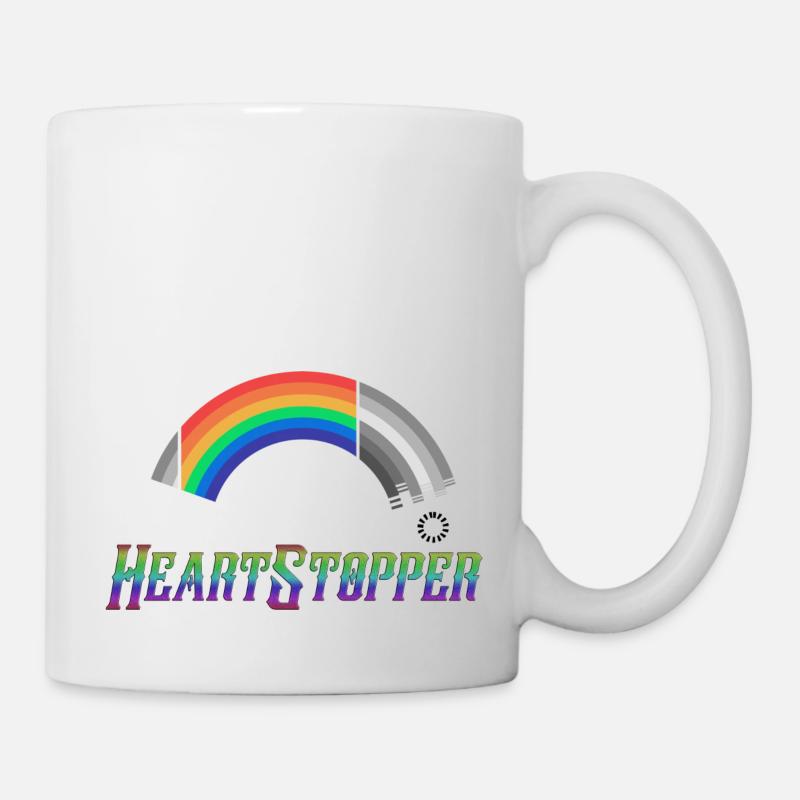 Heartstopper Herzstopper Regenbogen LBGTQIA+ - Tasse - Weiß