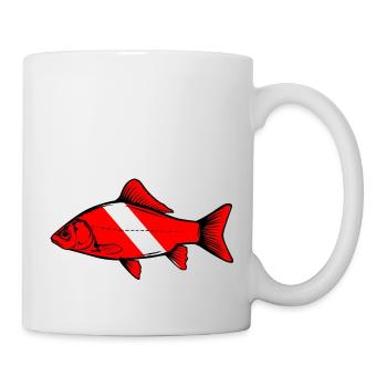 Karpfen von Scuba.Style - Tasse - Weiß - Rechts