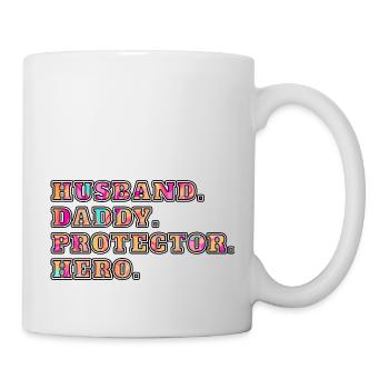 Husband Daddy Protector Hero - Mug - white - Right