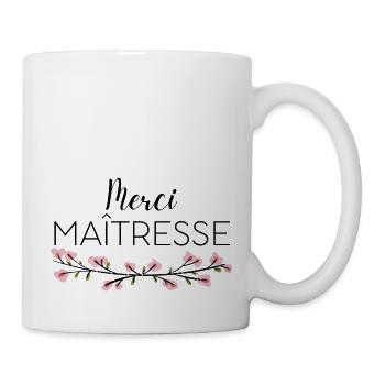 Merci maîtresse - Mug blanc - blanc - Droite