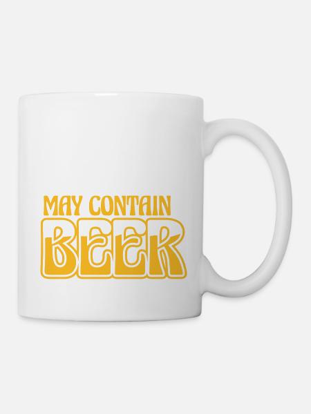 May Contain Beer Logo - Tasse - Weiß