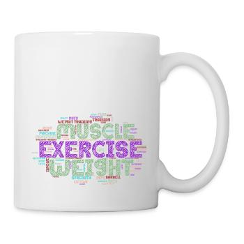 muscle exercise weight - Tasse - Weiß - Rechts