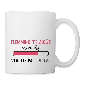 Flemmingite aigüe en cours cadeau humour femme - Mug blanc - blanc - Droite