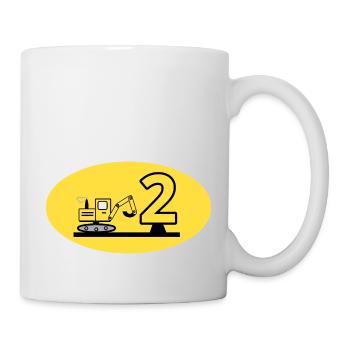 Excavatrice - Mug blanc - blanc - Droite