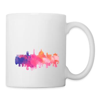 Florenz Firenze Italien Stadt Skyline Splash Bunt - Tasse - Weiß - Rechts