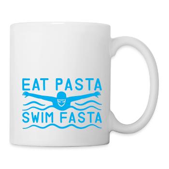 Eat Pasta Swim Fasta 5 - Tasse - Weiß - Rechts