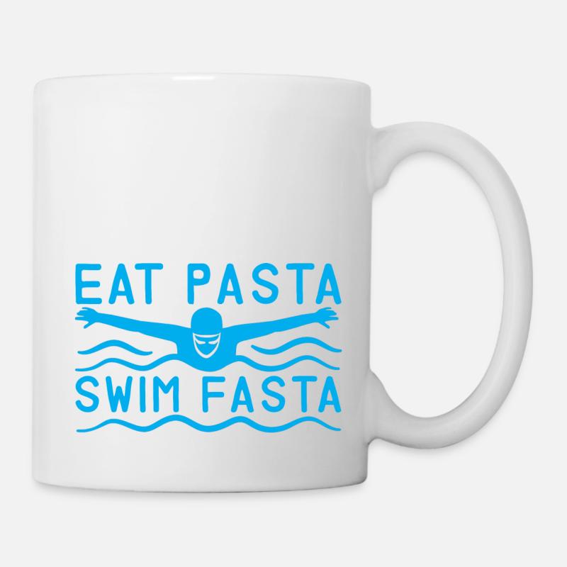 Eat Pasta Swim Fasta 5 - Tasse - Weiß