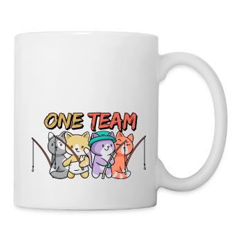 team family cat fishing dog sport birthday - Mug - white - Right