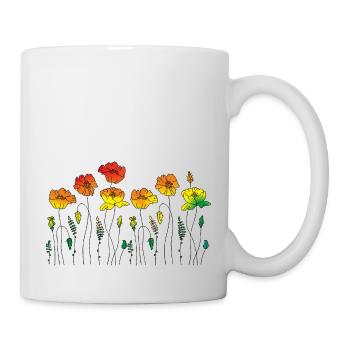 Fleur - Mug blanc - blanc - Droite