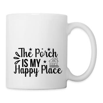 Le porche est mon endroit heureux - Mug blanc - blanc - Droite
