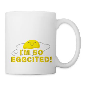 I'm so eggcited Fried Egg Funny - Mug - white - Right