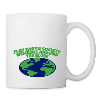 Flat Earth Society, Members Around The Globe 12 - Tasse - Weiß - Rechts