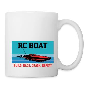 Rc Boat Racing Electric Powerboat Speedboat Race - Mug - white - Right