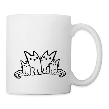 Famille Mama Papa Cats - Mug blanc - blanc - Droite