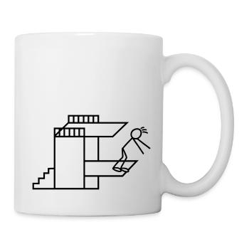 Springboard Tower Diving Diver - Mug - white - Right