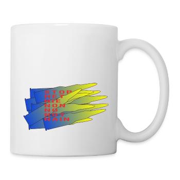 Arrêtez la guerre en Ukraine - Mug blanc - blanc - Droite