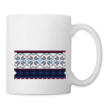 Norwegisches Pullovermuster - Tasse - Weiß - Rechts