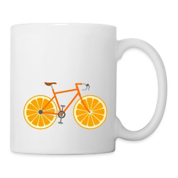 Road Bike Bicycle Fruit Fruit Orange - Mug - white - Right