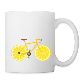 Road Bike Bicycle Fruit Fruit Lemon - Mug - white - Right