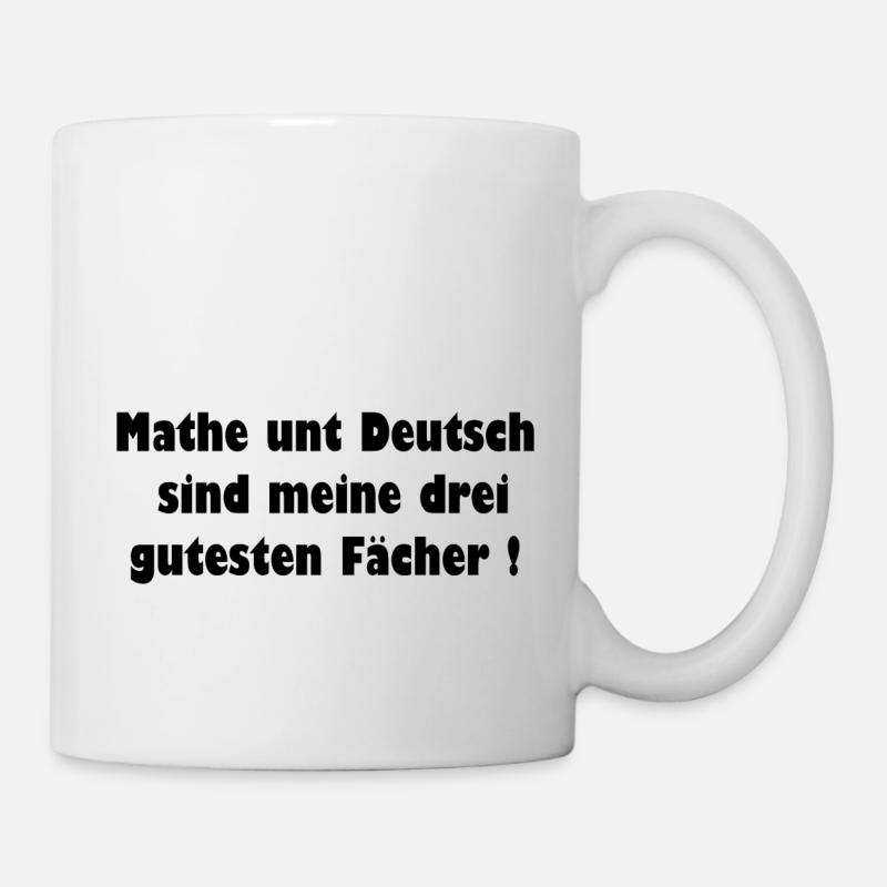 Mathe unt Deutsch ;-) - Tasse - Weiß