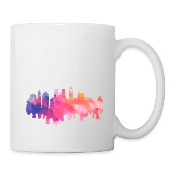 Rennes France City Skyline Splash Colorful - Mug - white - Right