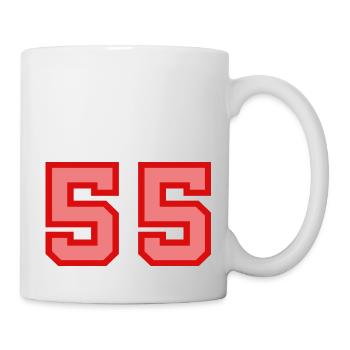 Cool Retro Retrostyle Numéro de maillot numéro de dos - Mug blanc - blanc - Droite