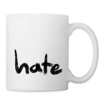 Texte de haine Noir - Mug blanc - blanc - Droite