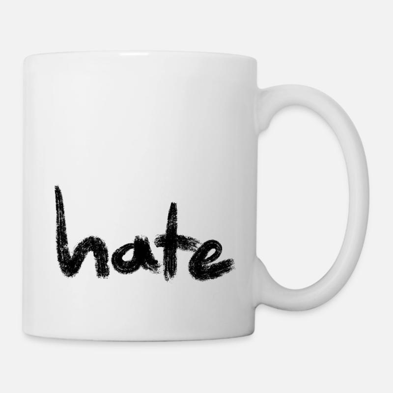 Hate Text Black - Mug - white