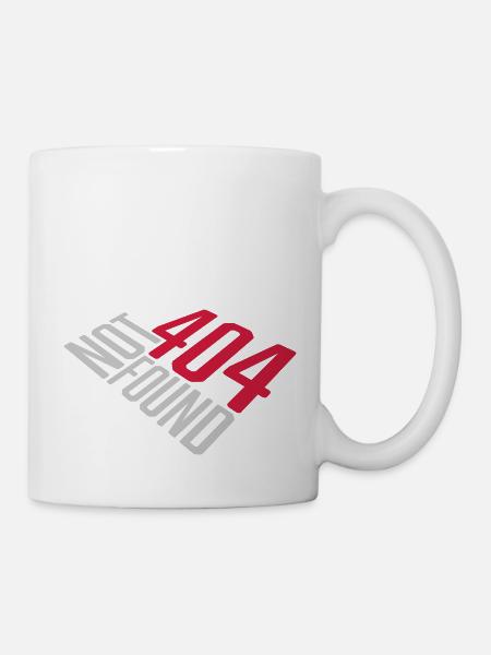 404 not found Error - Tasse - Weiß