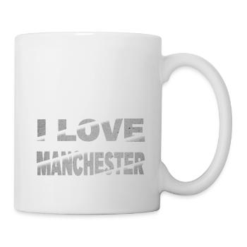 Manchester England UK City Font Skyline I Love - Mug - white - Right