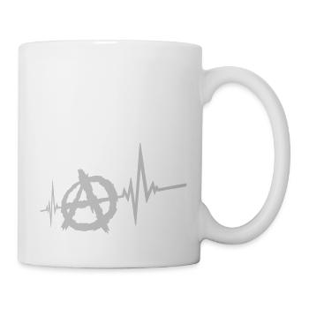 Frequency anarchy symbol logo - Mug - white - Right